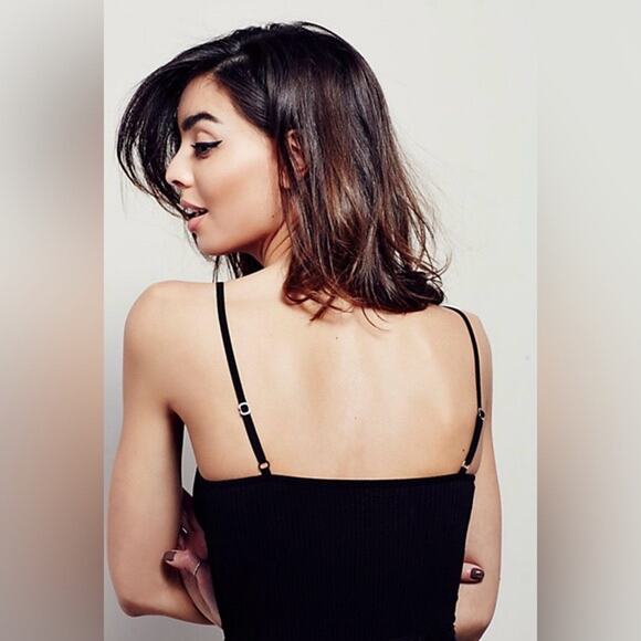 Intimately Free People Black Crossfire Cami Ribbed Tank Top XS/S - Picture 2 of 13